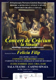 Concert de Craciun la Sinaia. Vor participa si soprana Anca Dumea, Cvartetul vocal al Catedralei Sfantul Iosif din Bucuresti si Cvintetul Orchestrei ANIMA