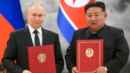 <span style='background:#EDF514'>TRATATUL</span> Putin-Kim a intrat in vigoare. Ce prevede acordul militar dintre cele doua dictaturi