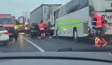 Accident intre un autocar si un TIR, la Cosereni, in Ialomita. Autoritatile au activat planul rosu de interventie