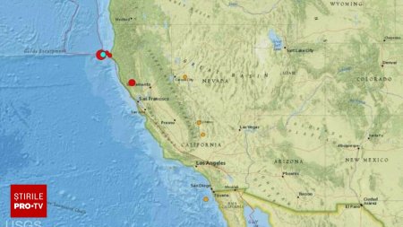 Cutremur cu magnitudinea 7 si <span style='background:#EDF514'>ALERTA DE TSUNAMI</span> in apropiere de coastele Californiei