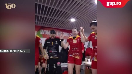 Jucatoarele din nationala Romaniei de handbal feminin au incins o hora in vestiar dupa victoria cu Suedia