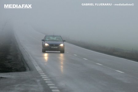 Ceata si conditii dificile de trafic in Moldova, precipitatii in toata tara