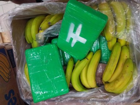 Cocaina de 250 de milioane de dolari destinata Europei, ascunsa intr-un transport de banane