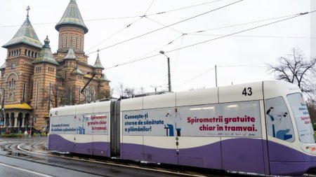 Spirometrii gratuite la Timisoara, in tramvaiul dedicat sanatatii plamanilor, in perioada 9-13 decembrie