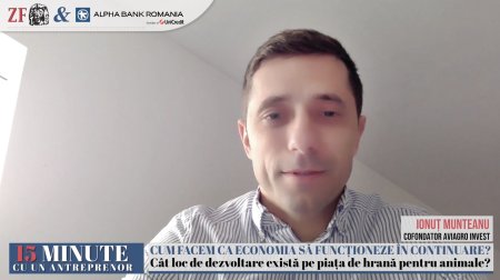 ZF 15 minute cu un antreprenor, un proiect Ziarul Financiar si Alpha Bank. Romania, tara proprietarilor de pisici si caini, incepe sa se contureze si ca o piata a productiei de hrana pentru animale de companie