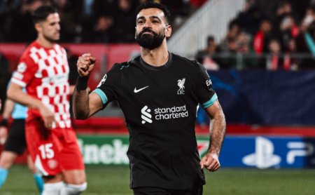 Salah aduce victoria lui <span style='background:#EDF514'>LIVERPOOL</span> la Girona si intra in istoria Ligii Campionilor