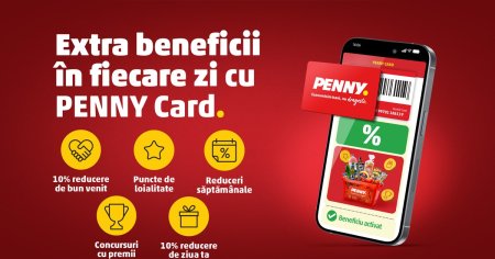 Economiseste si bucura-te de beneficiile <span style='background:#EDF514'>PENNY</span> Card - simplu si rapid!