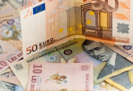 BNR a stabilit miercuri un curs de 4,96 lei pentru un euro, cea mai mica valoare din iulie