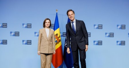 Maia <span style='background:#EDF514'>SANDU</span> si Mark Rutte, prima intrevedere. Oficialul NATO lauda rezilienta Chisinaului ,,in fata ingerintelor rusesti