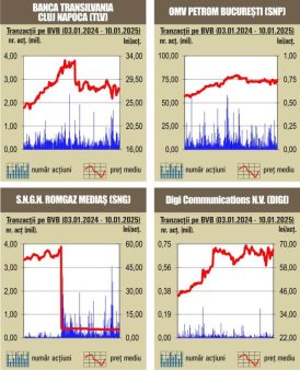 BVB Tranzactii de numai 50 milioane lei, cu mult sub media zilnica a anului trecut