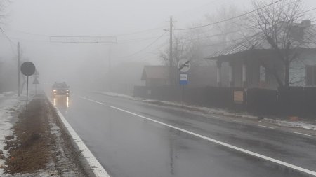 Ceata pe soselele din judetele Caras-Severin, Sibiu si Timis