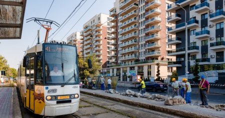 Circulatia tramvaielor pe linia 41 a fost blocata intre Ghencea si Piata Presei, dupa ce un calator s-a dezechilibrat si s-a accidentat