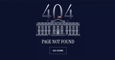 O pagina s-a <span style='background:#EDF514'>INCHIS</span> brusc pe site-ul Casei Albe dupa instalarea lui Donald Trump. Page not found