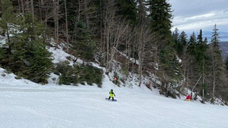 Telescaunul Lupului, din Brasov, nu functioneaza. Se schiaza pe toate partiile din masivul <span style='background:#EDF514'>POSTAVARUL</span>