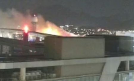 Un nou incident. Un avion a luat foc pe aeroportul din Busan, Coreea de Sud