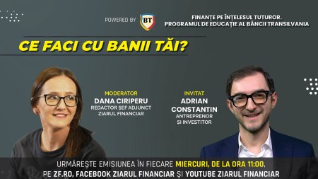 CE FACI CU BANII TAI? Educatie, disciplina si mentori: Reteta unui antreprenor pentru echilibrul financiar. Urmariti o di<span style='background:#EDF514'>SCUTI</span>e miercuri, 29 ianuarie 2025, de la ora 11.00 cu ADRIAN CONSTANTIN, antreprenor si investitor