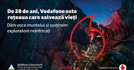 Oxygen semneaza Vocea Muntelui, campania in care Vodafone celebreaza 20 de ani de parteneriat cu Salvamont Romania