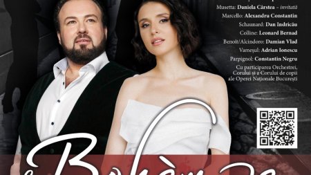 In ultima saptamana din luna indragostitilor, invitati de talie internationala, soprana Valentina Nafornita si tenorul Stefan Pop, in La Bohème de Puccini, la Opera Nationala Bucuresti