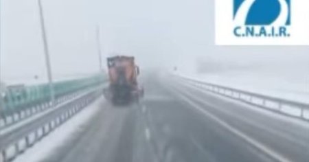 Drumarii bucuresteni si-au scos utilajele de iarna pe autostrada A1, A0 si A3. Este cod galben de ninsoare viscolita