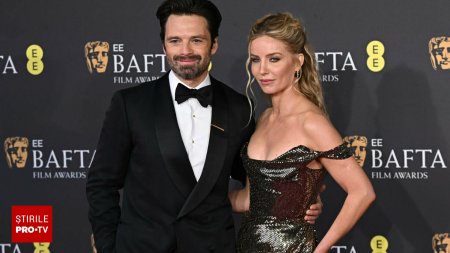 Sebastian Stan si iubita sa Annabelle Wallis, aparitie spectaculoasa pe covorul rosu la Premiile BAFTA. FOTO