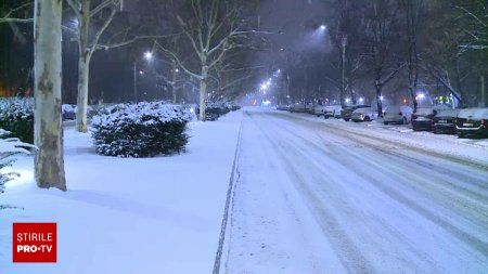 Stratul de zapada ar putea ajunge la 40 cm in Bucuresti, in urmatoarele zile. Temperaturi negative si ghetus