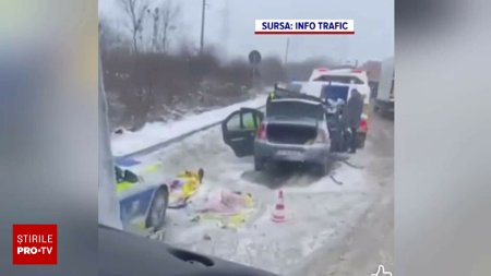 Accident cu 2 morti la Glina. Fostul premier Tariceanu, printre soferii implicati in zecile de tamponari din Bucuresti