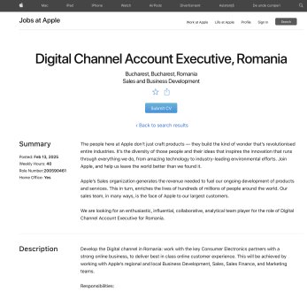 Apple se uita direct la Romania: Gigantul american Apple cauta un om pentru a accelera cresterea vanzarilor online in Romania. Candidatul ideal va trebui sa asigure "implementarea unei game largi de instrumente si oferte de finantare, precum si programe de trade-in"