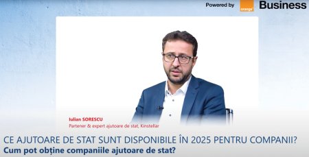 ZF LIVE. Ce ajutoare de stat sunt disponibile in 2025 pentru companii? Iulian Sorescu, partener si expert ajutoare de stat, Kinstellar: In prezent suntem in cea mai buna perioada de dezvoltare a mediului de business, unde valoarea ajutoarelor de stat si a investitiilor este aproape de maxim