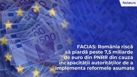 FACIAS: Romania risca sa piarda peste 7,5 miliarde de euro din PNRR