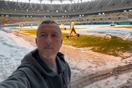 Mihai Stoica s-a filmat pe Arena Nationala cu doua zile inainte de FCSB - PAOK: Pentru ziaristii <span style='background:#EDF514'>GRECI</span>