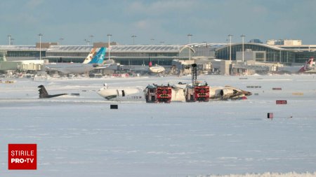 Motivele care ar fi dus la prabusirea avionului pe pista din <span style='background:#EDF514'>TORO</span>nto. Cum au reusit pasagerii sa supravietuiasca | VIDEO