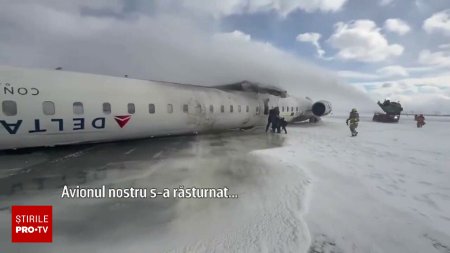 Marturiile pasagerilor din avionul care s-a rasturnat la aterizarea pe aeroportul din Toronto: A fost un haos