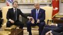 Momentul in care Macron il intrerupe pe Trump in timp ce vorbea a devenit viral. Cum a fost interpretat gestul rar de diplomatie