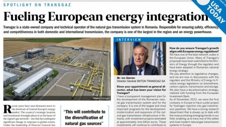 USA Today: Coridorul Vertical va contribui la diversificarea surselor de gaze naturale si va creste securitatea aprovizionarii cu gaze catre tarile din Europa Centrala si de Est si din Balcani