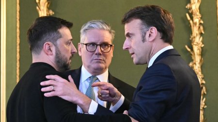 Declaratii contradictorii privind o vizita a lui Emmanuel Macron la Washington alaturi de Volodimir Zelenski si Keir Starmer