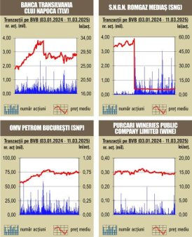 BVB Aprecieri pentru indici, pe fondul unui rulaj redus