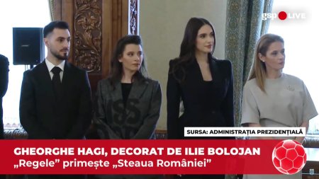 <span style='background:#EDF514'>SIMONA</span> Halep, Nadia Comaneci, Ilie Nastase si Mircea Lucescu au fost alaturi de Hagi la Palatul Cotroceni