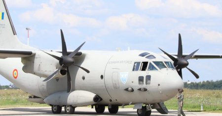 Un <span style='background:#EDF514'>AVION</span> militar al MApN, implicat intr-o misiune umanitar, a efectuat o cursa spre Belgia si retur