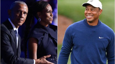 Michelle si Barack Obama sunt in discutii pentru productia unui film despre viata lui <span style='background:#EDF514'>TIGER</span> Woods