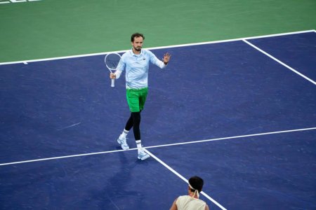 Controversa la Indian Wells! Medvedev s-a bucurat ostentativ dupa victoria din sferturi, iar adversarul a reactionat prompt