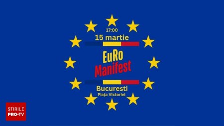 Miting EuRo Manifest in Bucuresti, dar si alte orase: Nu vom pleca capul in fata extremismului. UE este vocea noastra