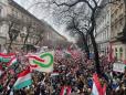 Protest la Budapesta impotriva <span style='background:#EDF514'>LUI</span> Viktor Orban