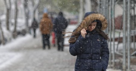 Cod galben de viscol pana marti si de lapovita si ninsoare, pana joi. Harta zonelor unde se intoarce iarna