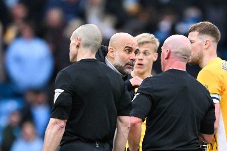 Pep Guardiola il face de ras pe arbitru: Daca nu sarea, se putea accidenta! Arbitrul ar fi trebuit sa stie