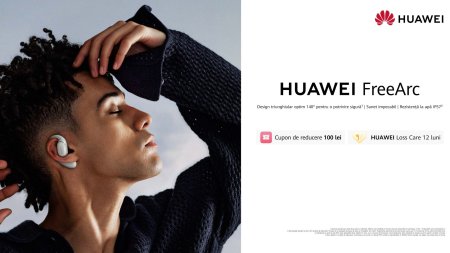 Castile <span style='background:#EDF514'>HUAWEI</span> FreeArc debuteaza astazi, cu un design open-ear inovator