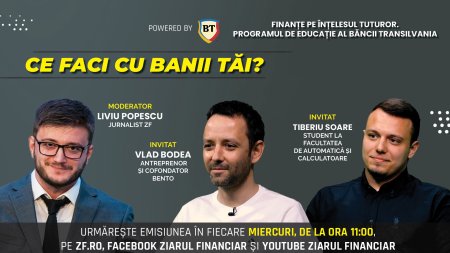 CE FACI CU BANII TAI? De la student la antreprenor: Ce faci cu banii in lumea tehnologiei?   Urmariti o discutie cu Vlad Bodea, antreprenor, cofondator Bento si Tiberiu Soare, student la Facultatea de Automatica si Calculatoare