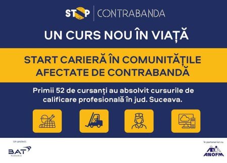 ANOFM si BAT lanseaza un parteneriat pentru calificarea profesionala in comunitatile afectate de <span style='background:#EDF514'>CONTRAB</span>anda