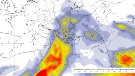 Un nou val de praf saharian peste Romania, incepand de luni