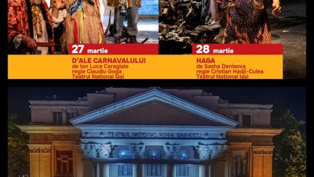 Teatrul National Iasi, in turneu la Chisinau, cu ocazia Zilei Mondiale a Teatrului si Zilei Unirii <span style='background:#EDF514'>BASARABI</span>ei cu Romania