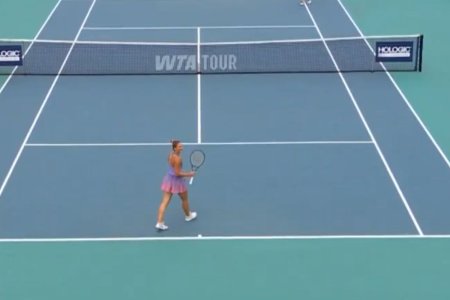 Moment inedit la <span style='background:#EDF514'>TURNEUL</span> WTA de la Miami » Tenismena din Ucraina si-a umilit adversara din Rusia la mingea de meci: Sunt foarte fericita cu performanta mea